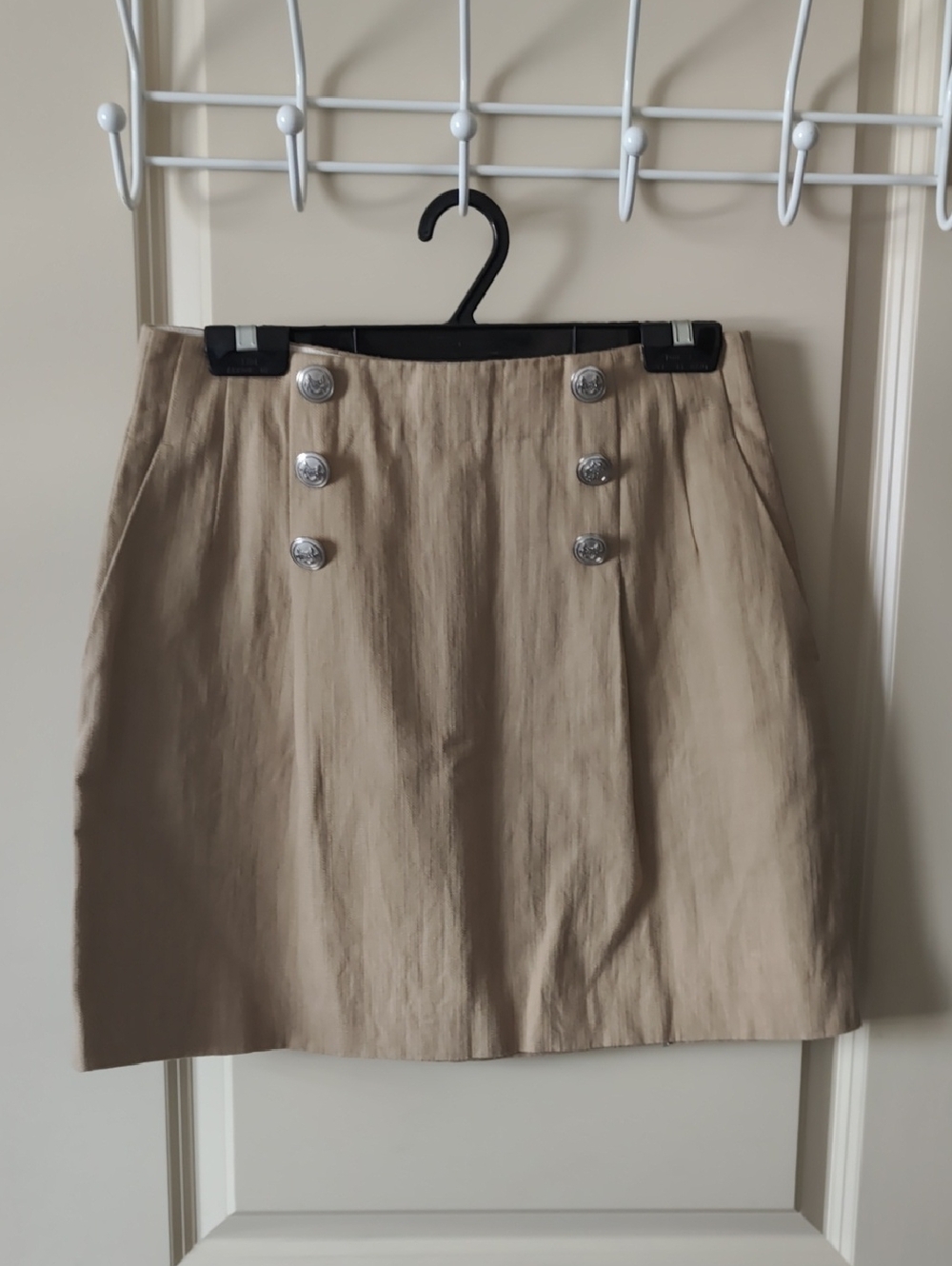 Sandro cotton-linen skirt